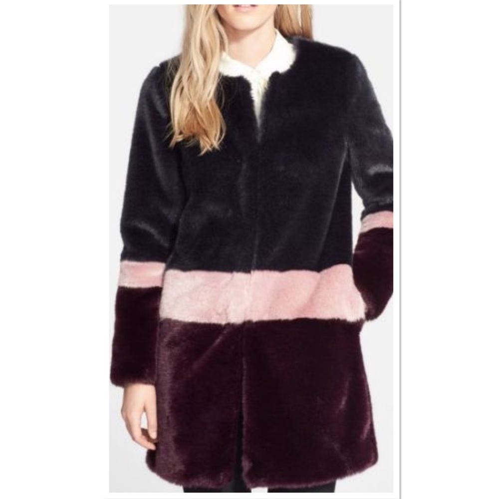 Fur Stripe Coat